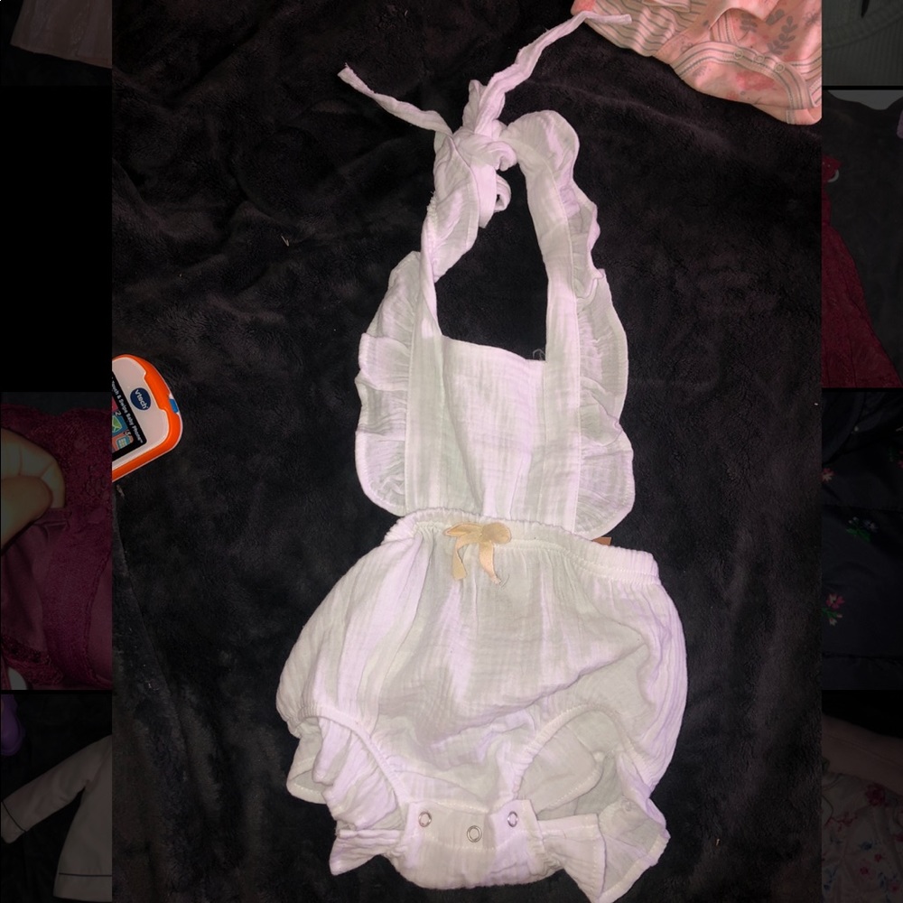 Baby halter romper with open back brand new 18-24